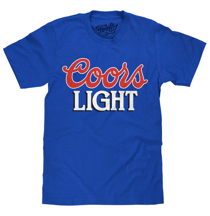 Coors Light 90s Beer Logo T-Shirt - Royal Blue