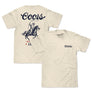 Made in the USA Coors Beer Double Sided Cowboy T-Shirt - Natural Beige
