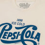 Ice Cold Pepsi Cola Distressed Soda Pop Logo T-Shirt - Vintage White