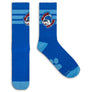 Slush Puppie Cartoon Dog Mascot Logo Crew Socks - Blue/Red/White