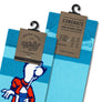 ICEE Retro Polar Bear Cartoon Character Socks - Blue/Red/White