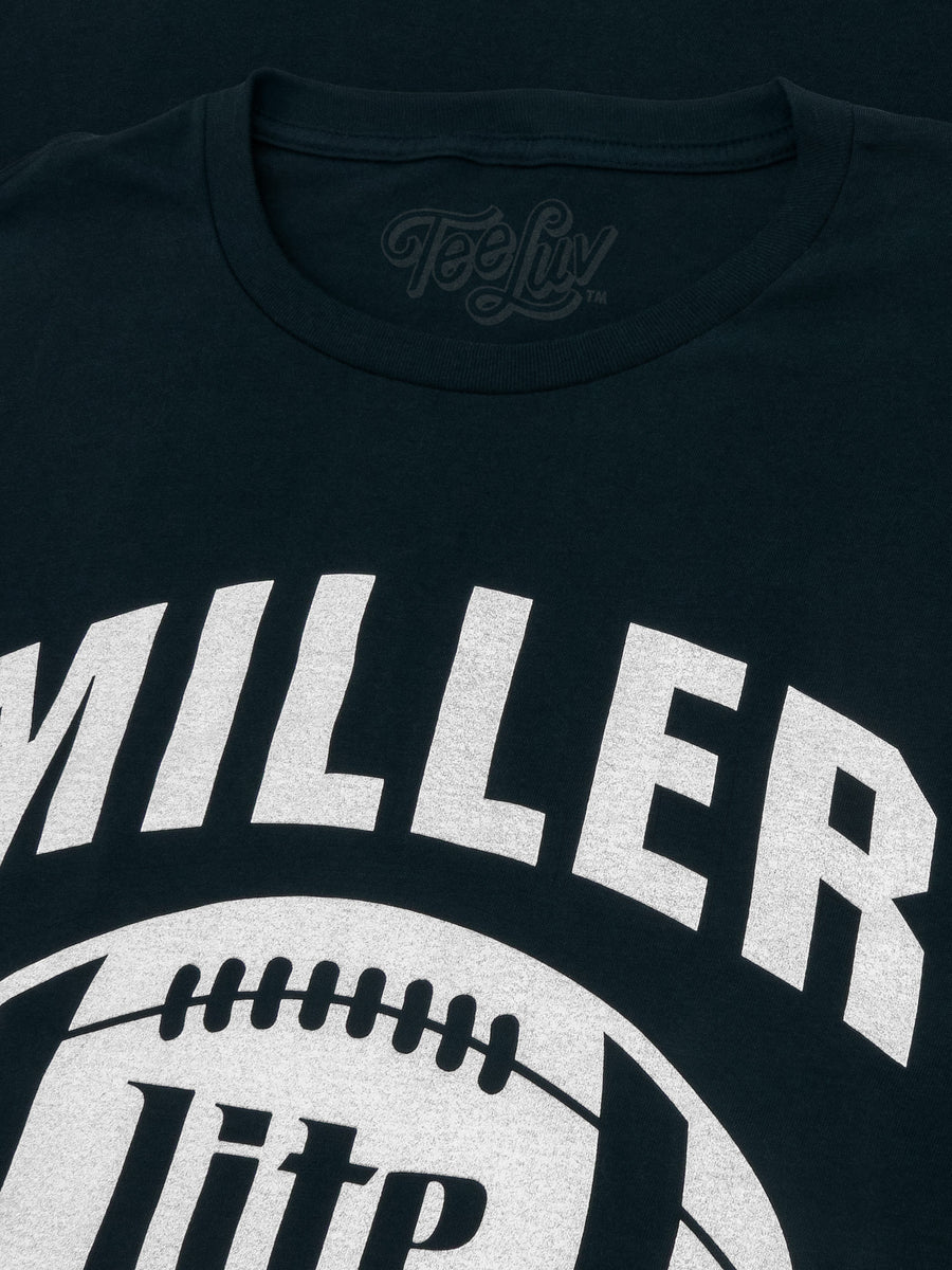 Miller Lite Football T-Shirt - Navy Blue