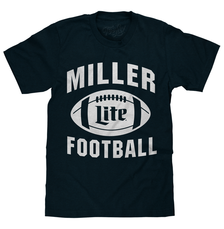 Miller Lite Football T-Shirt - Navy Blue