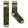 Chevrolet Car Logo Camo Crew Socks - Green/Brown
