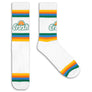 Orange Crush Soda Retro Socks-White/Blue/Orange/Yellow