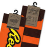 Reese's Chocolate Candy Crew Socks-Orange/Yellow/Brown
