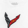 Chevrolet Corvette C8 Muscle Car Logo T-Shirt - White