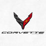 Chevrolet Corvette C8 Muscle Car Logo T-Shirt - White