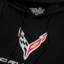 Chevrolet Corvette C8 Sports Car Emblem Hoodie - Black