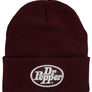 Dr Pepper Retro Soda Logo Knit Hat Beanie - Burgundy