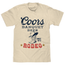 Coors Banquet Beer Rodeo Cowboy Boots and Hat T-Shirt - Cream