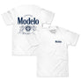 Cerveza Modelo Beer Double Sided Brewery Logo T-Shirt - White