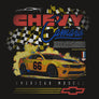 Chevy Camaro 5th Gen Faded Chevrolet Race Car T-Shirt - Vintage Black