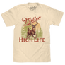 Made in the USA Miller High Life Deer T-Shirt - Natural Beige