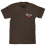 Coors Banquet Golden Colorado Cowboys Double Sided Beer T-Shirt - Tobacco Brown