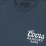 Coors Banquet Retro Colorado Mountain Landscape T-Shirt - Indigo Blue
