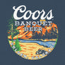 Coors Banquet Retro Colorado Mountain Landscape T-Shirt - Indigo Blue