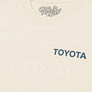 Toyota Mountain Sunset Front and Back Car Logo Heavyweight T-Shirt - Vintage White
