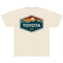 Toyota Mountain Sunset Front and Back Car Logo Heavyweight T-Shirt - Vintage White