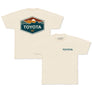 Toyota Mountain Sunset Front and Back Car Logo Heavyweight T-Shirt - Vintage White