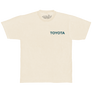 Toyota Mountain Sunset Front and Back Car Logo Heavyweight T-Shirt - Vintage White
