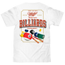 Tee Luv Miller High Life Billiards Tournament Front and Back Print T-Shirt - White