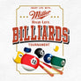 Tee Luv Miller High Life Billiards Tournament Front and Back Print T-Shirt - White