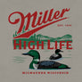 Tee Luv Miller High Life Lake Loons Double Sided T-Shirt - Light Gray