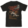 Tee Luv Miller High Life Racing Team Faded Double Sided Beer T-Shirt - Vintage Black
