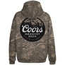 Tee Luv Coors Banquet Beer Front and Back Brewery Graphic Hoodie - Deadwood Camo
