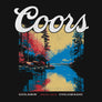 Tee Luv Coors Banquet Front and Back Beer Mountain Stream T-Shirt - Black
