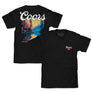 Tee Luv Coors Banquet Front and Back Beer Mountain Stream T-Shirt - Black