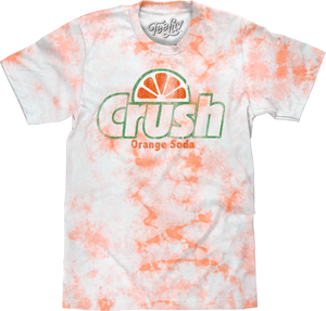 Orange Crush Cloud Wash T-Shirt - White and Orange Tie Dye