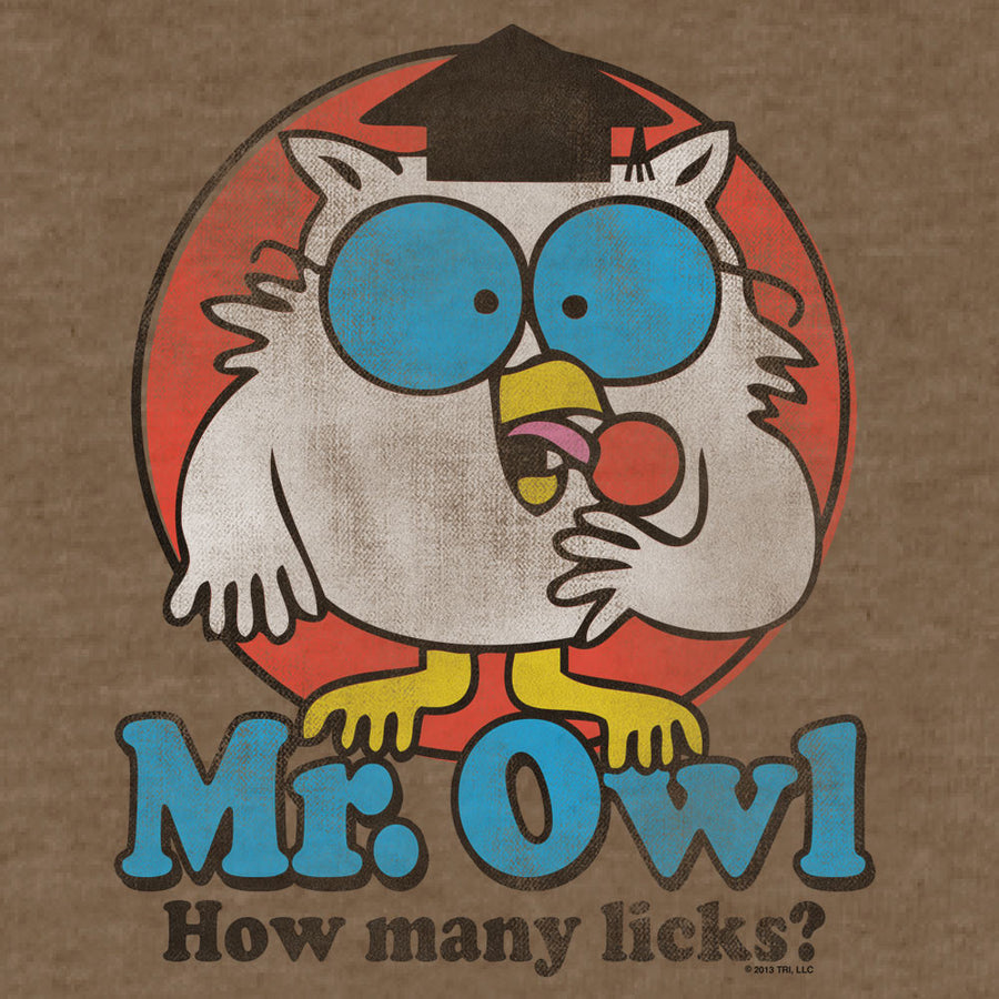 Mr. Owl How Many Licks? T-Shirt - Brown