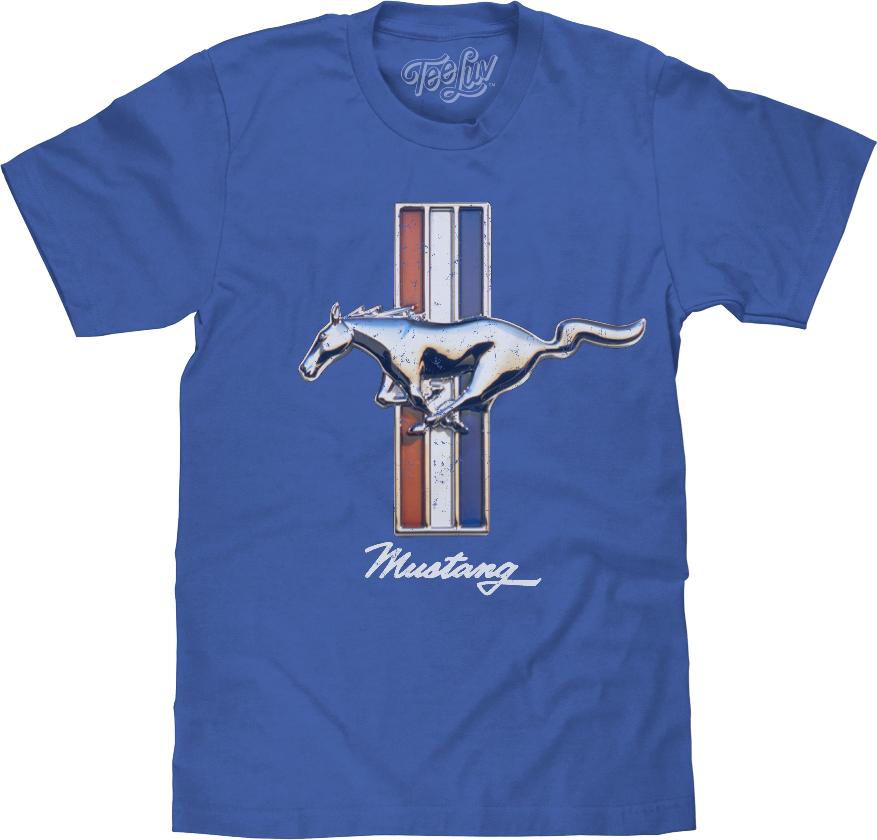 – Blue Luv Big and Tall Ford Mustang T-Shirt Tee -