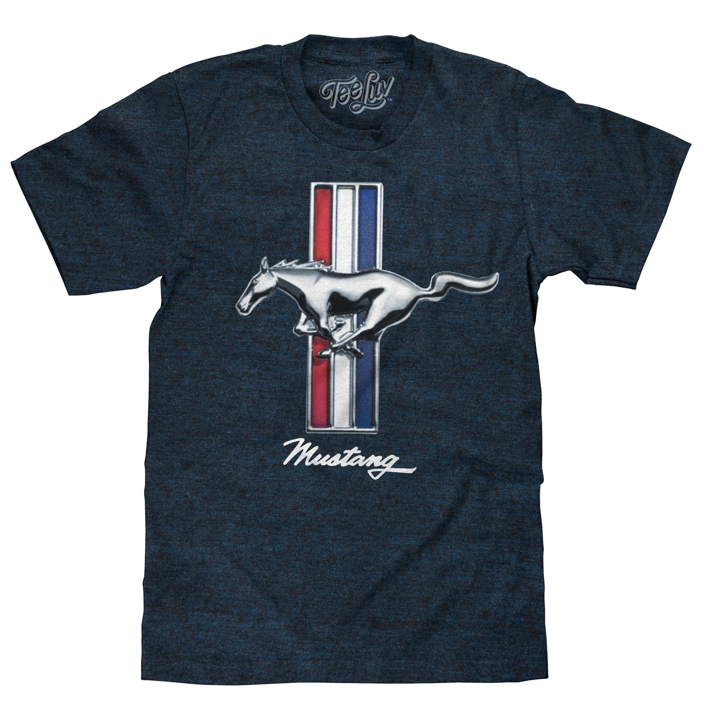 Ford Mustang Logo Luv – Navy Tee - T-Shirt