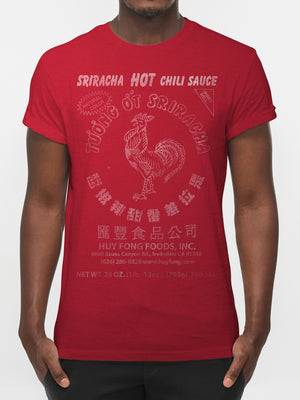 Sriracha Label T-Shirt - Red