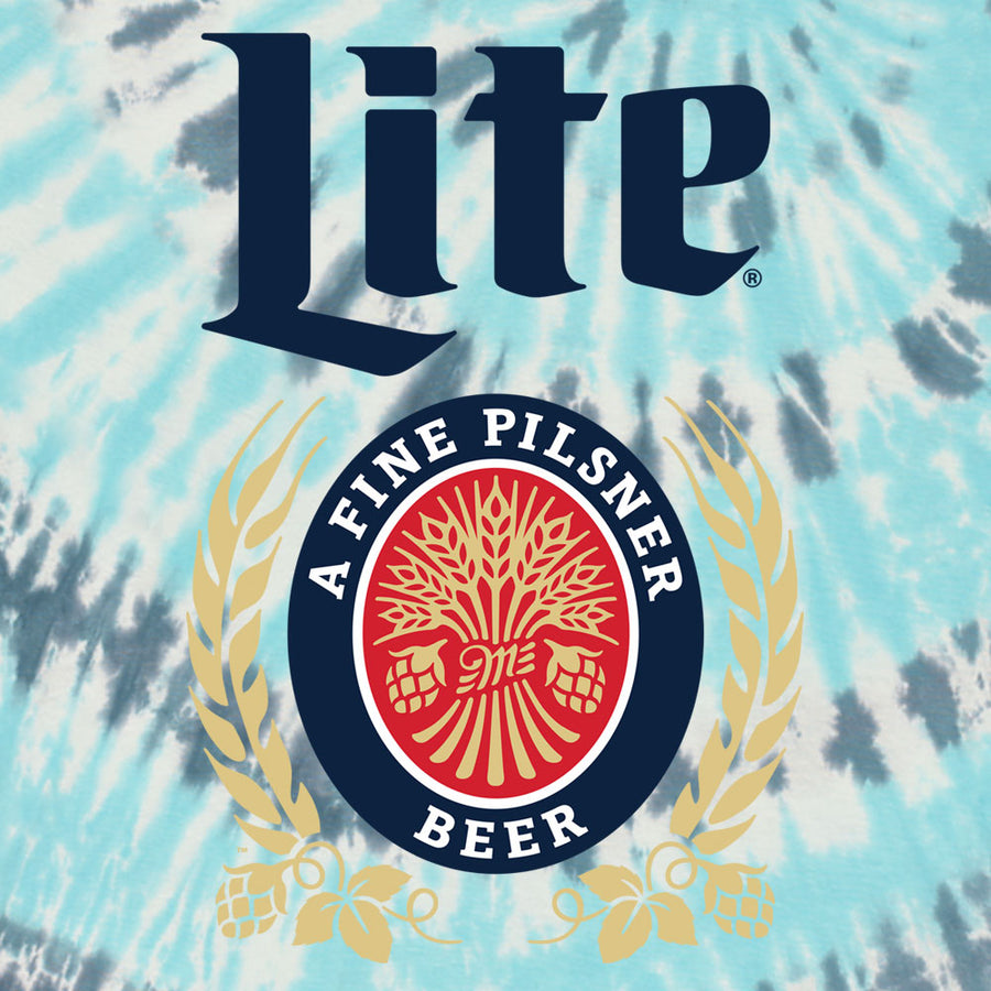 Miller Lite Beer Tie Dye T-Shirt - Coral Reef Tie Dye