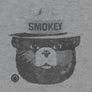 Smokey Bear 3/4 Sleeve Raglan T-Shirt - Gray and Black