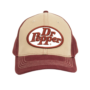 Dr Pepper Oval Logo Hat - Tan and Red