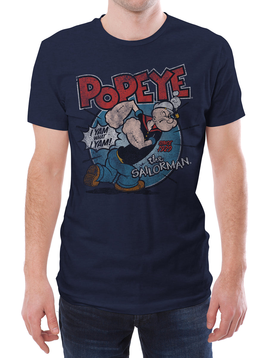 Popeye I Yam What I Yam T-Shirt - Navy – Tee Luv