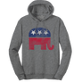 Republican Elephant Hooded Sweatshirt - Oxford Gray