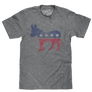 Democrat Donkey T-Shirt - Gray