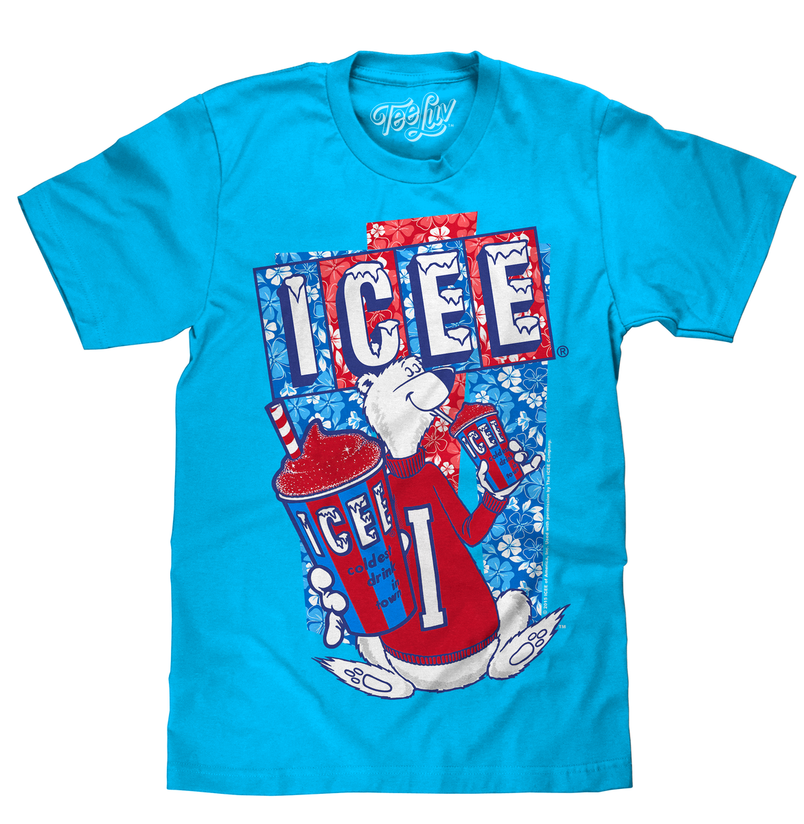 Hawaiian Icee Polar Bear T Shirt Blue Tee Luv 3561