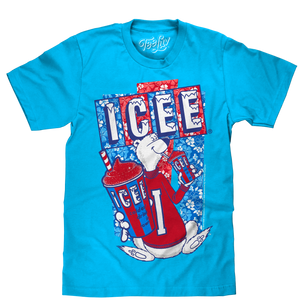 Hawaiian ICEE Polar Bear T-Shirt - Blue