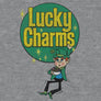 Lucky Charms Retro Logo 3/4 Sleeve Raglan Jersey T-Shirt - Gray and Black