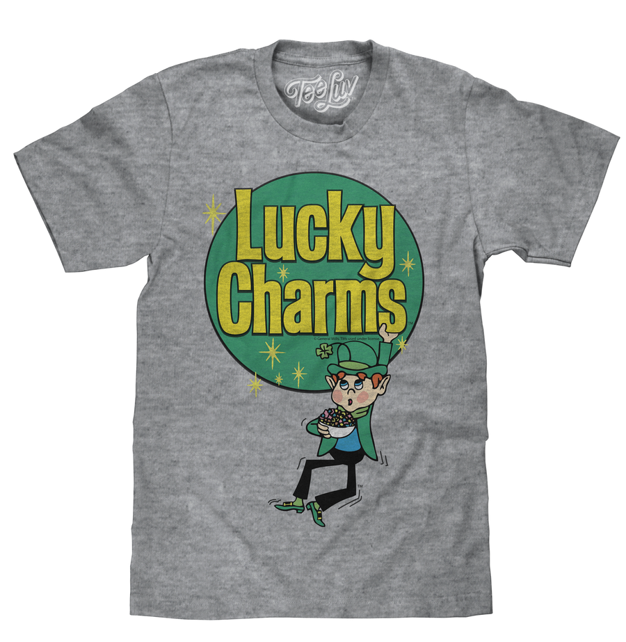 Lucky Charms Retro Logo T-Shirt - Gray