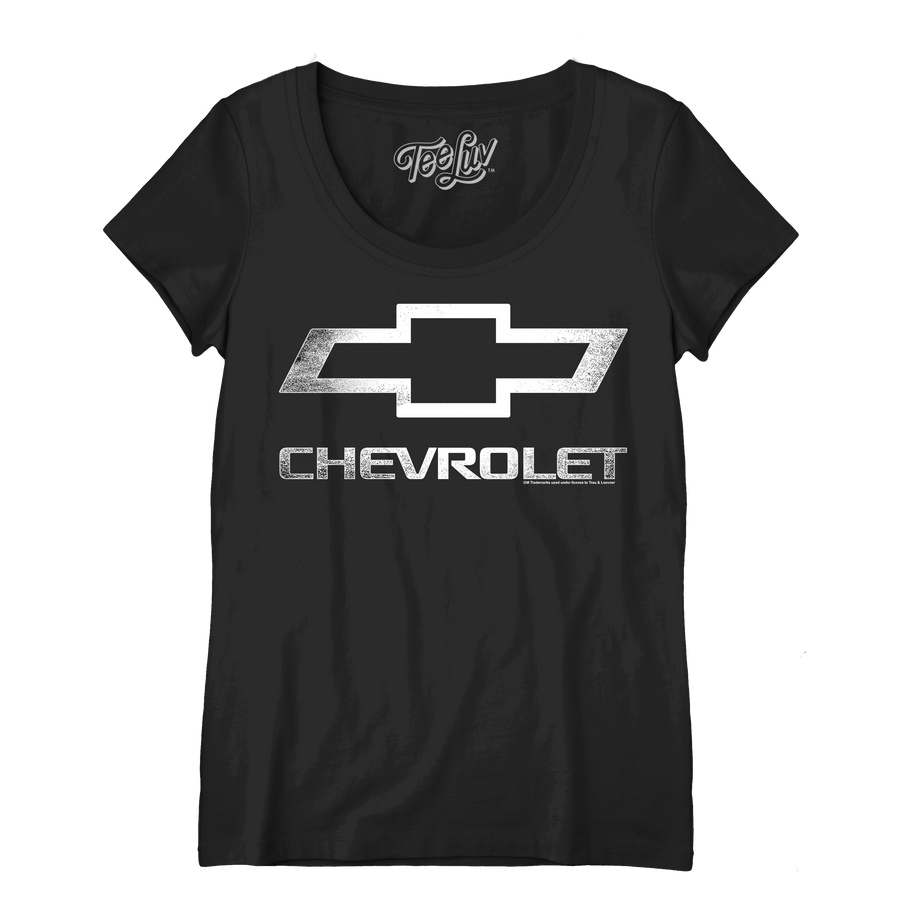 Women's Chevrolet Logo Scoopneck T-Shirt - Black