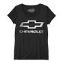 Women's Chevrolet Logo Scoopneck T-Shirt - Black