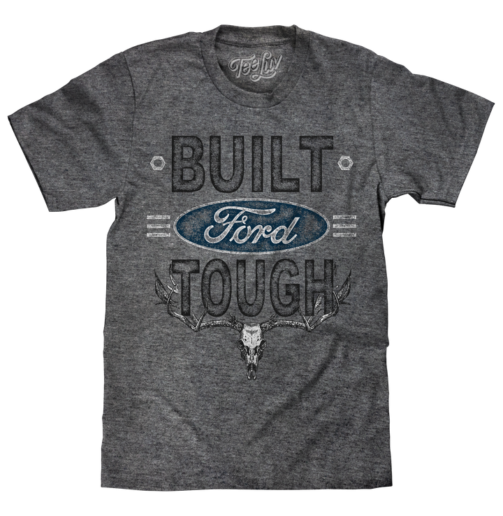 Built Ford Tough Skull T-Shirt - Gray